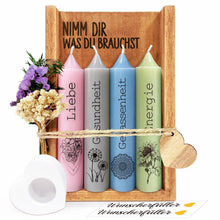 Geburtstagsgeschenk Kerzen-Set für Frauen mit Holzbox