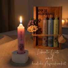 Geburtstagsgeschenk Kerzen-Set für Frauen mit Holzbox