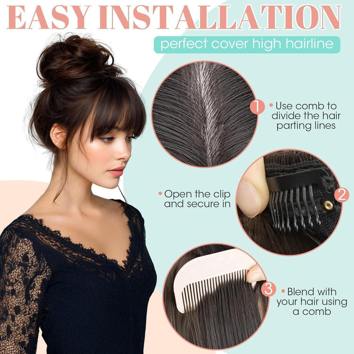 Clip-in Pony – Hellbraun, Synthetisch & Vielseitig