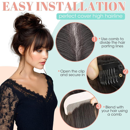 Clip-in Pony – Hellbraun, Synthetisch & Vielseitig
