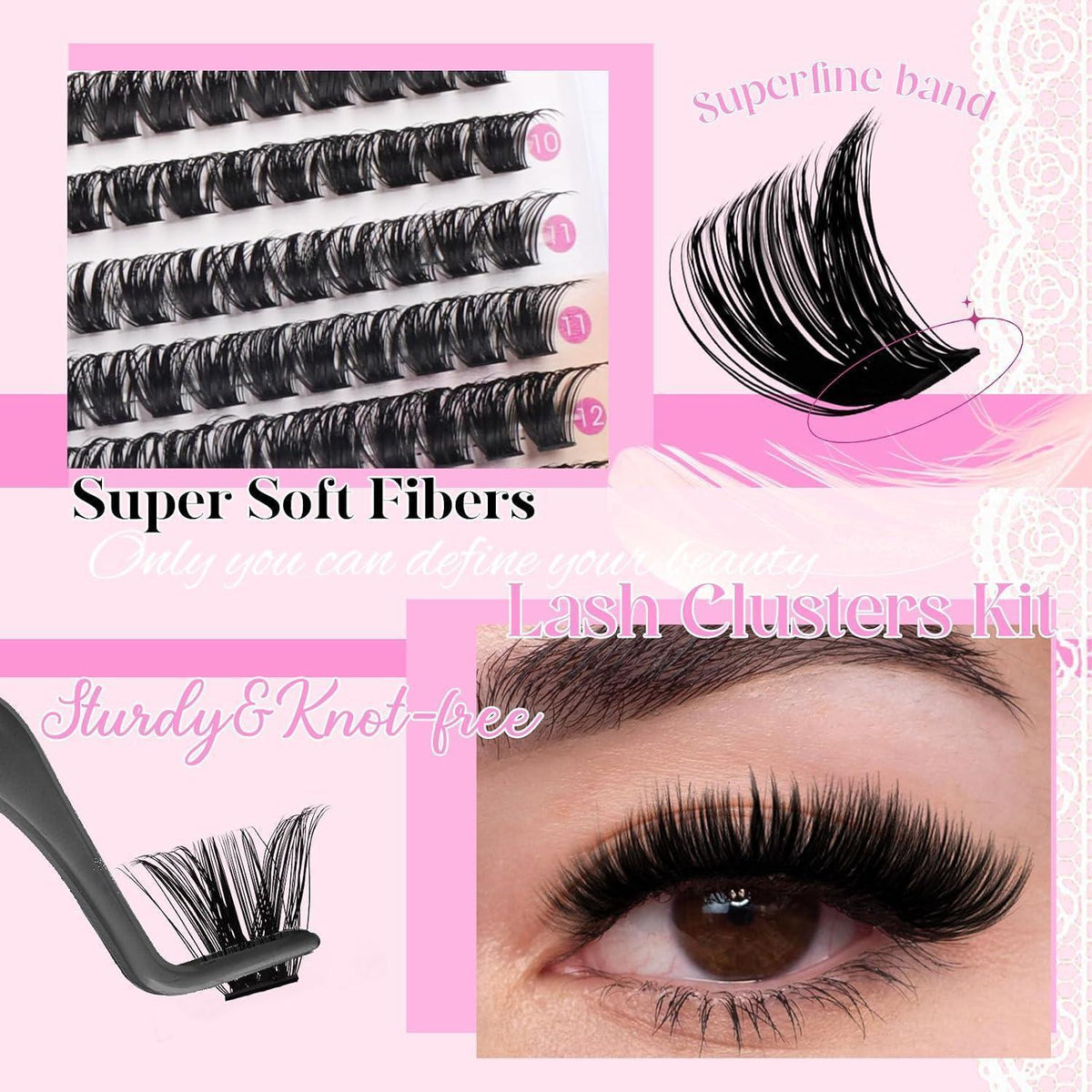 DIY Wimpernverlängerungs Set mit Kleber & Entferner