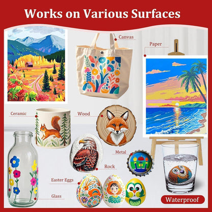 288 Acrylfarbstifte Set mit Pinselspitze – Zeichenstifte für Kunst & Steinmalerei