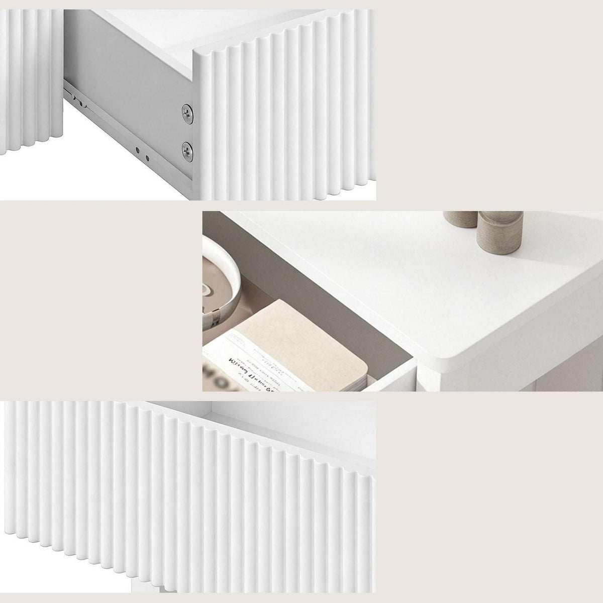Konsolentisch mit Wellenfront-Schubladen, schmaler Flurtisch 100x30x80 cm
