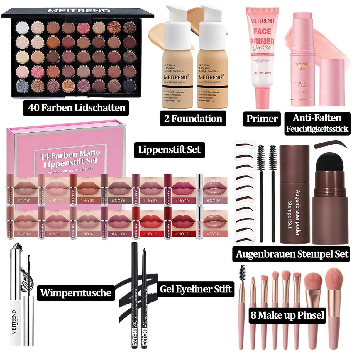 Komplettes Make-Up Set für Frauen – Schmink Geschenkset