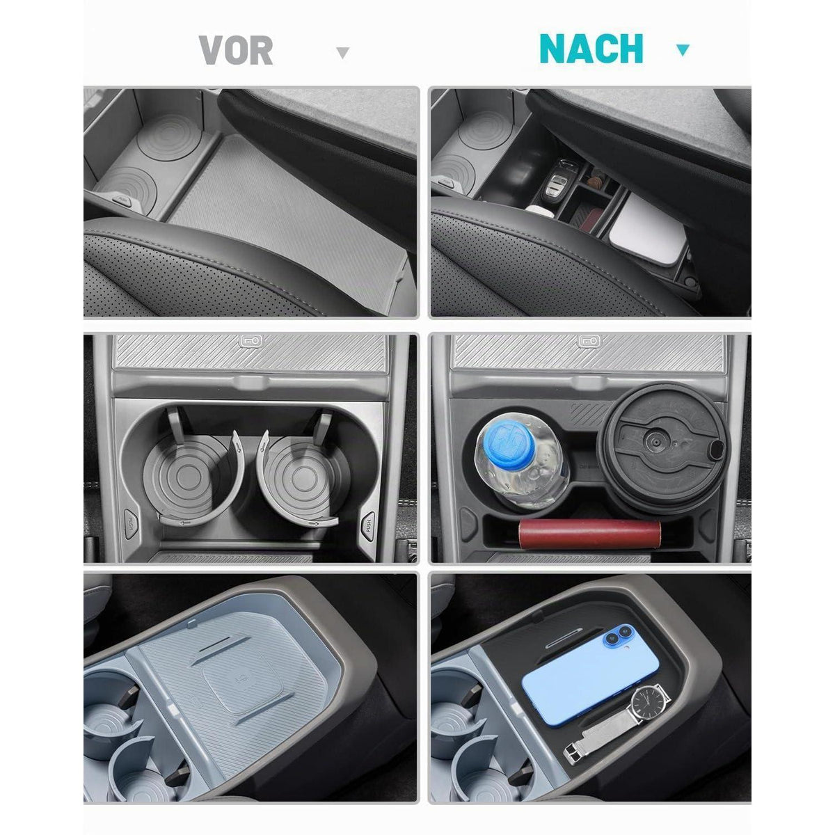 Kia EV3 Mittelkonsole Organizer & Getränkehalter Set