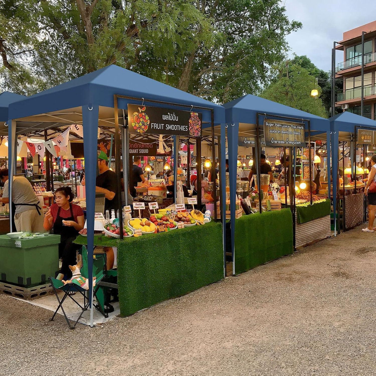 Faltpavillon 2x2m mit 4 Seitenteilen – UV-Schutz & Winddicht