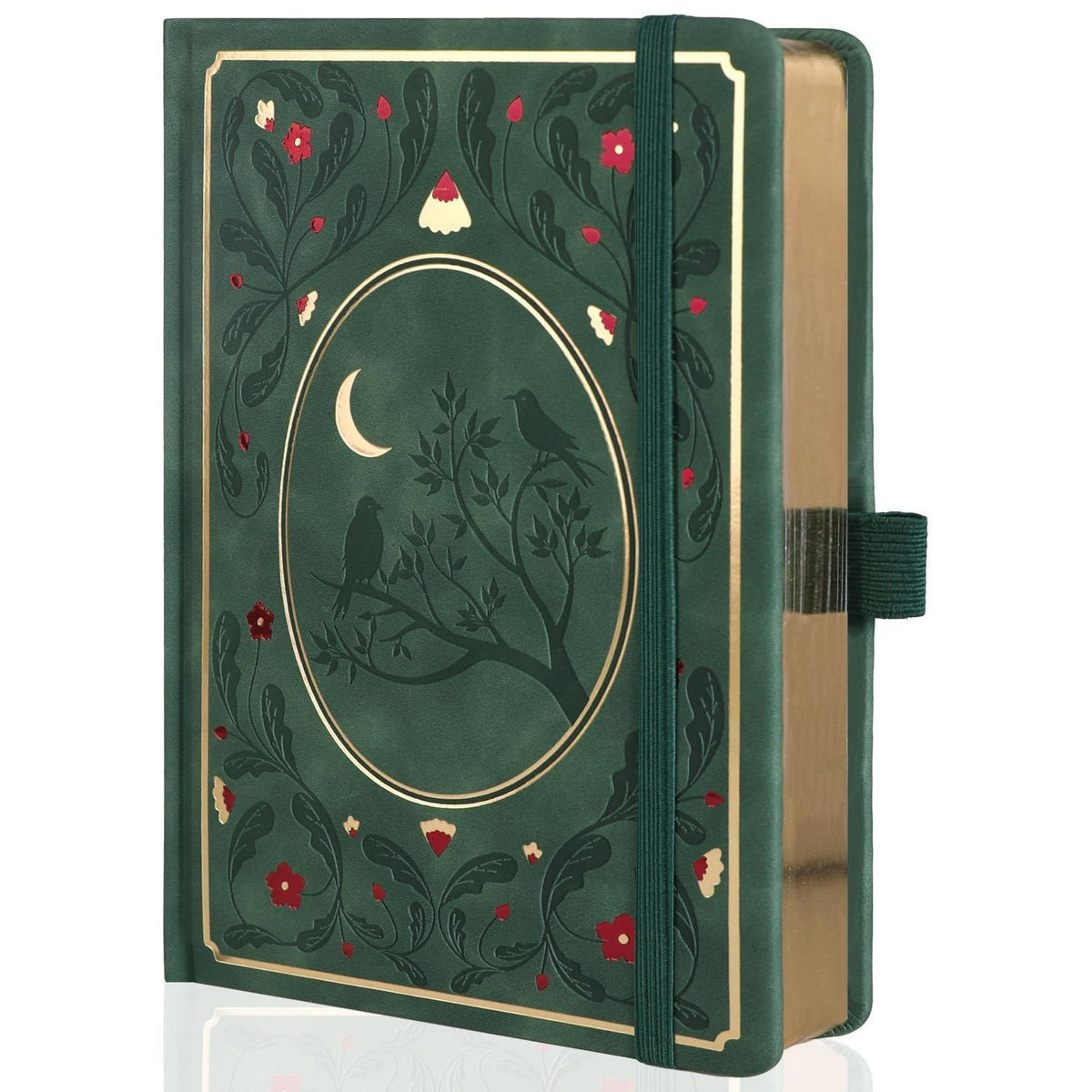 Liniertes A5 Tagebuch mit 320 Seiten – Grünes Hardcover Notizbuch