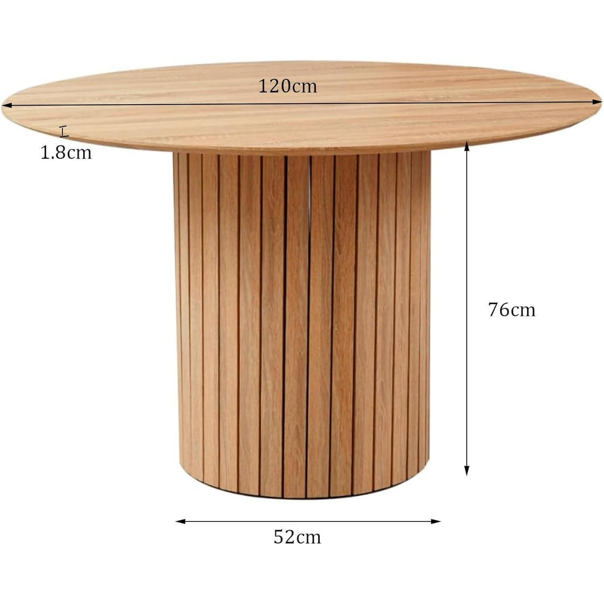Runder Esstisch Landhausstil 120cm – Platz für 4-6 Personen