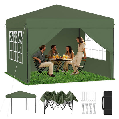 Pop-Up Pavillon 2,5x2,5m mit Seitenwänden & One-Touch Lift