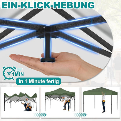 Pop-Up Pavillon 3x3m mit One-Touch – Faltzelt für Garten & Events
