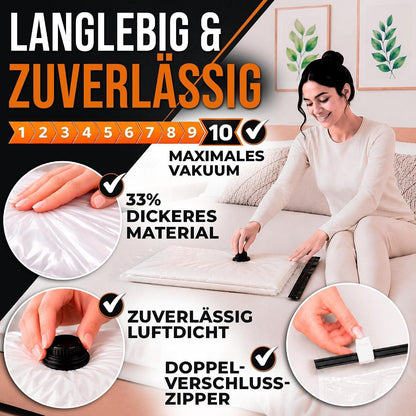 XXL Vakuumbeutel für Bettdecken & Kissen – 4er Set (130x90cm)