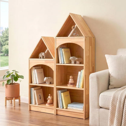 Eckregal Kinderzimmer – Bücher & Spielzeugaufbewahrung aus Holz