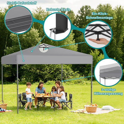 3x3m Pop Up Pavillon – Wasserdicht & Stabil für Garten & Camping