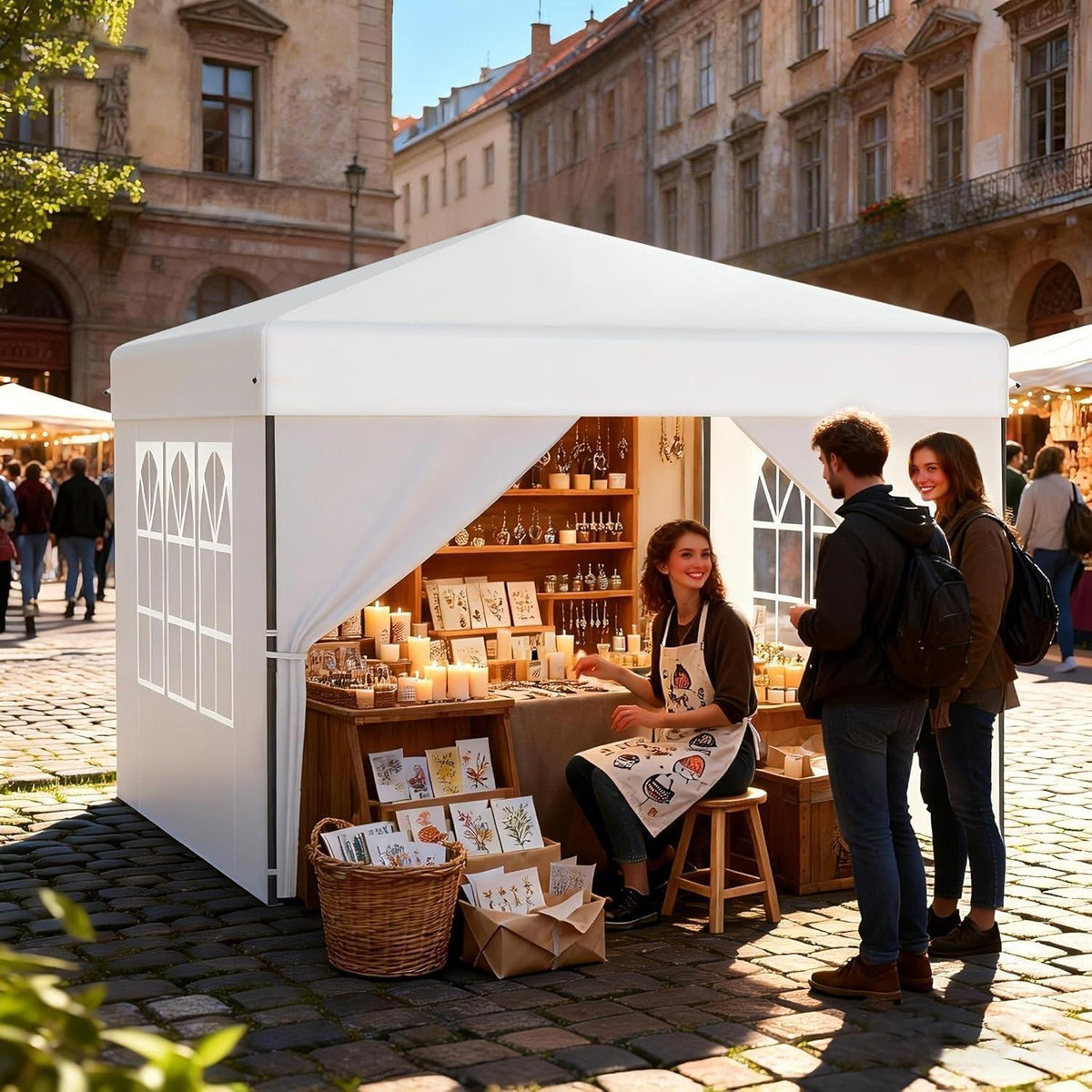 3x3m Pop Up Pavillon – Wasserdicht & Stabil für Garten & Camping
