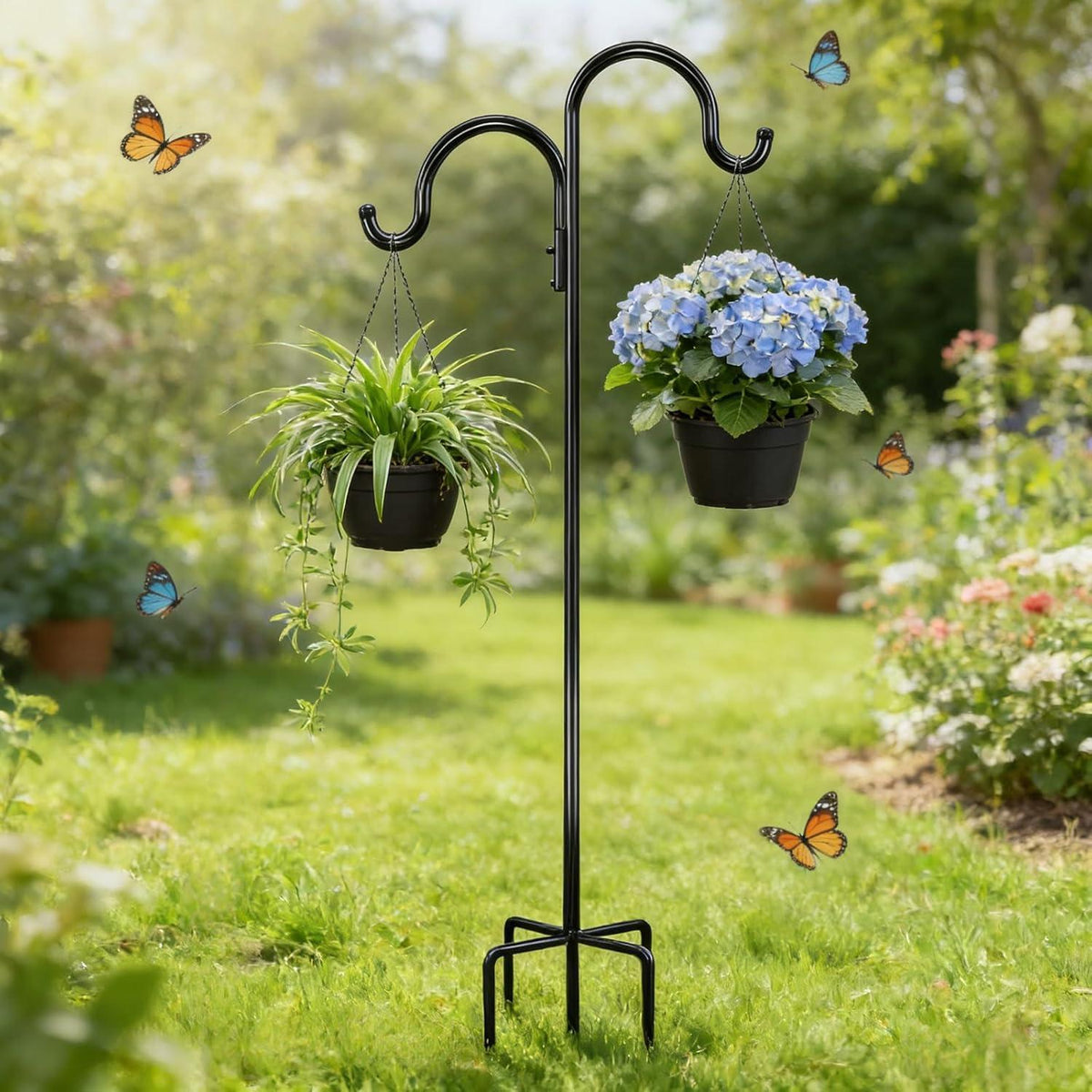 Schäferhaken Garten 193cm – Vielseitiger Haken für Deko & Vogelhäuschen