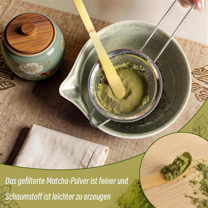 5-tlg. Matcha Set Japanisch – Traditionelles Tee Set mit Schale & Besen