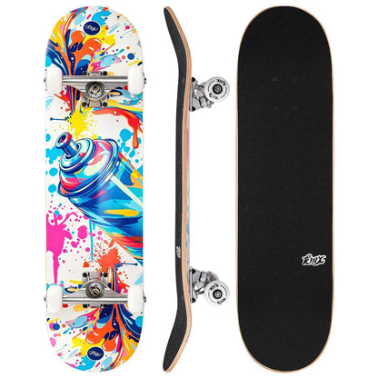 Komplett Skateboard Anfänger Set mit Tool | 31" Graffiti Blau