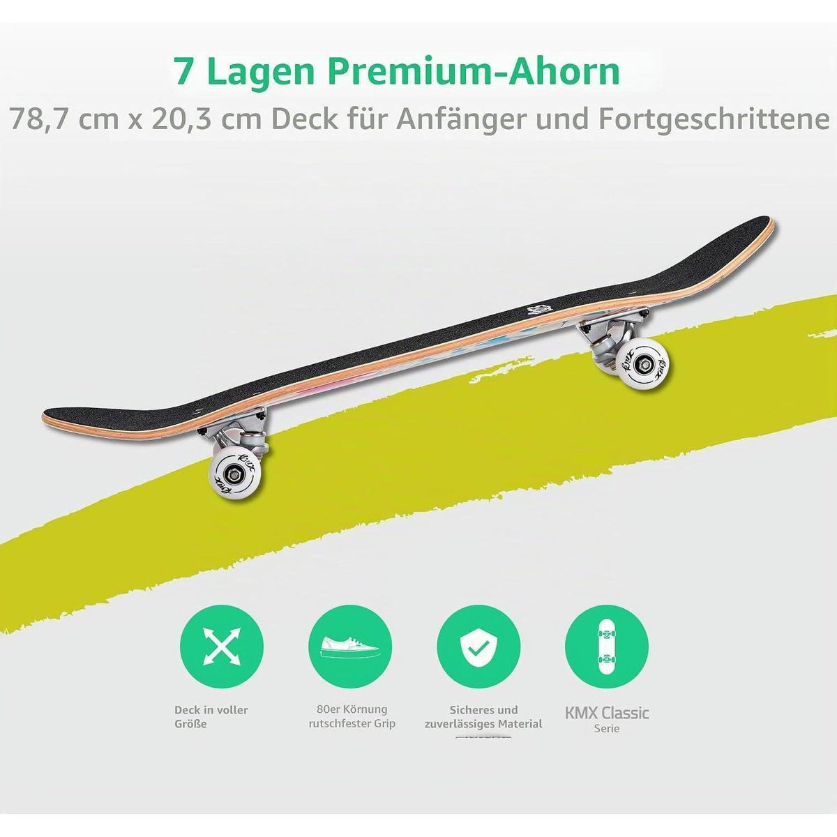 Komplett Skateboard Anfänger Set mit Tool | 31" Graffiti Blau