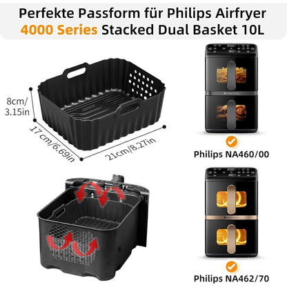 Silikonform für Heißluftfritteuse – Passend für Philips 10L