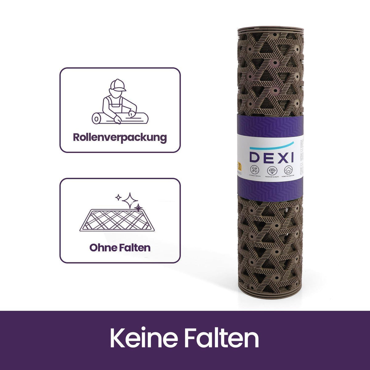 Fußmatte Outdoor Braun 81x122 cm – Rutschfest & Wasserabweisend