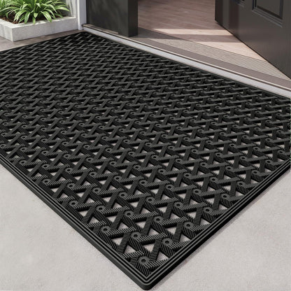 Fußmatte Outdoor rutschfest 81 x 122 cm Schwarz