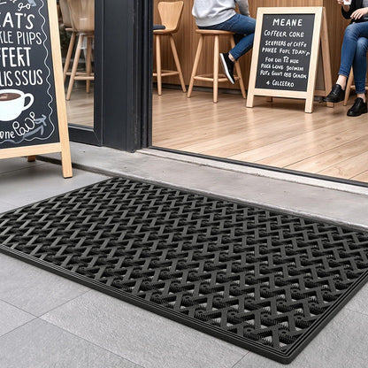 Fußmatte Outdoor rutschfest 81 x 122 cm Schwarz