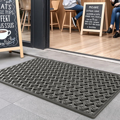 Fußmatte Outdoor rutschfest Grau 81 x 122 cm