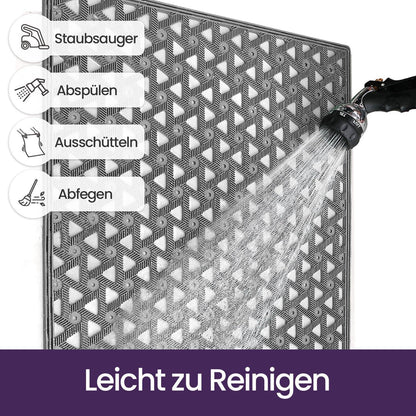 Fußmatte Outdoor rutschfest Grau 81 x 122 cm