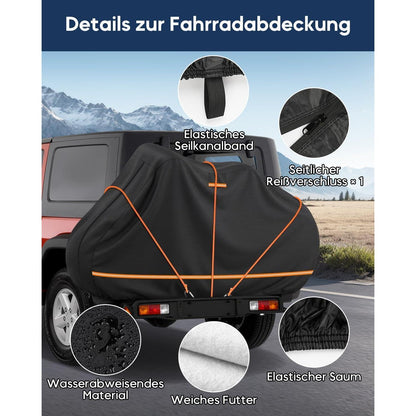 Fahrradabdeckung Heckträger – Wasserdicht & Windfest für 1 Fahrrad