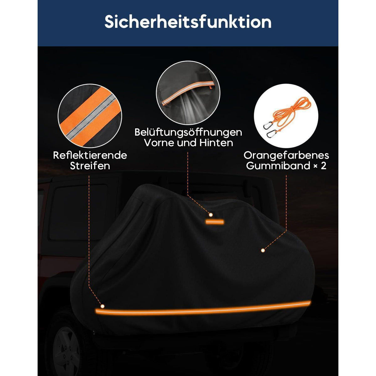Fahrradabdeckung Heckträger – Wasserdicht & Windfest für 1 Fahrrad