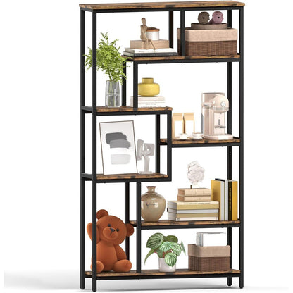 Standregal mit 7 Ablagen – Bücherregal für Wohnzimmer & Büro