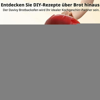 Gusseisen Brotbacktopf 5,35L mit Ofenhandschuhen - Kirschrot