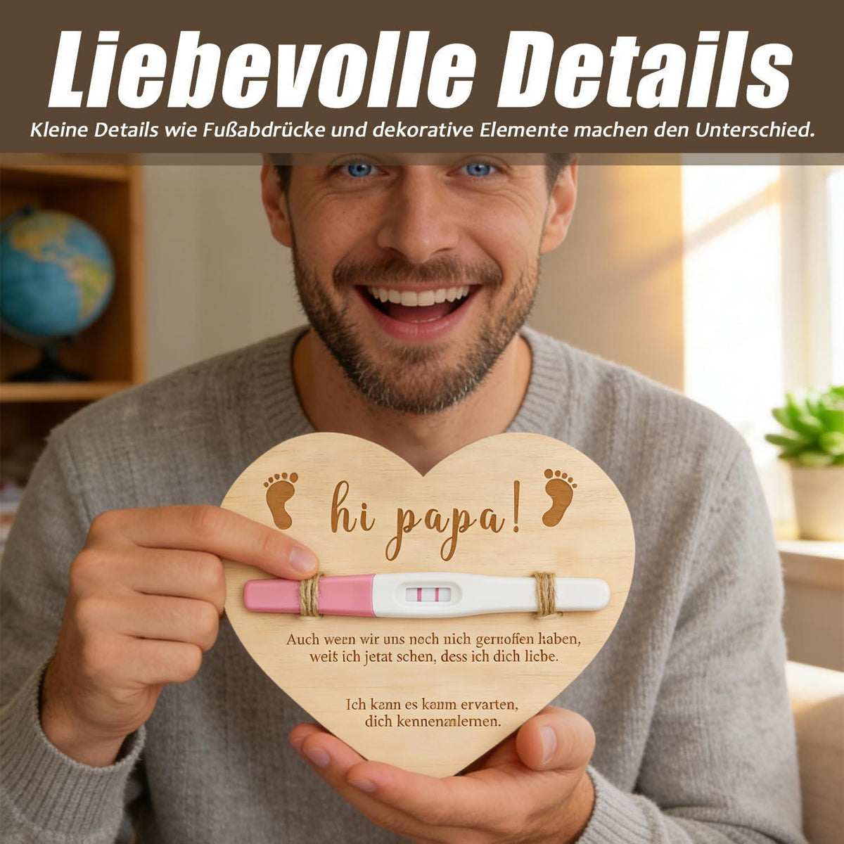 Du wirst Papa Geschenkset – Schwangerschaftsverkündung Holzschild