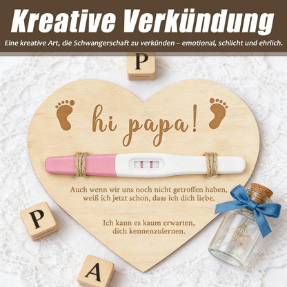 Du wirst Papa Geschenkset – Schwangerschaftsverkündung Holzschild