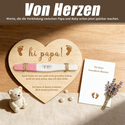 Du wirst Papa Geschenkset – Schwangerschaftsverkündung Holzschild