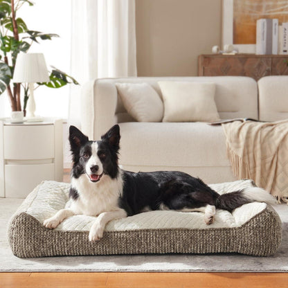 Orthopädisches Hundebett Groß – Beige, 89x64x20cm