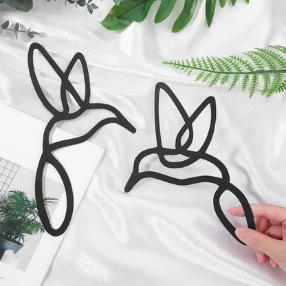 Lineart Vogel Deko Set | Moderne Wand & Fensterbild