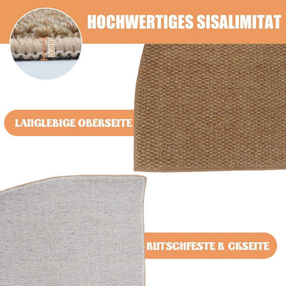 Schmutzfangmatte Halbrund Braun 50x80 – Rutschfest & Waschbar