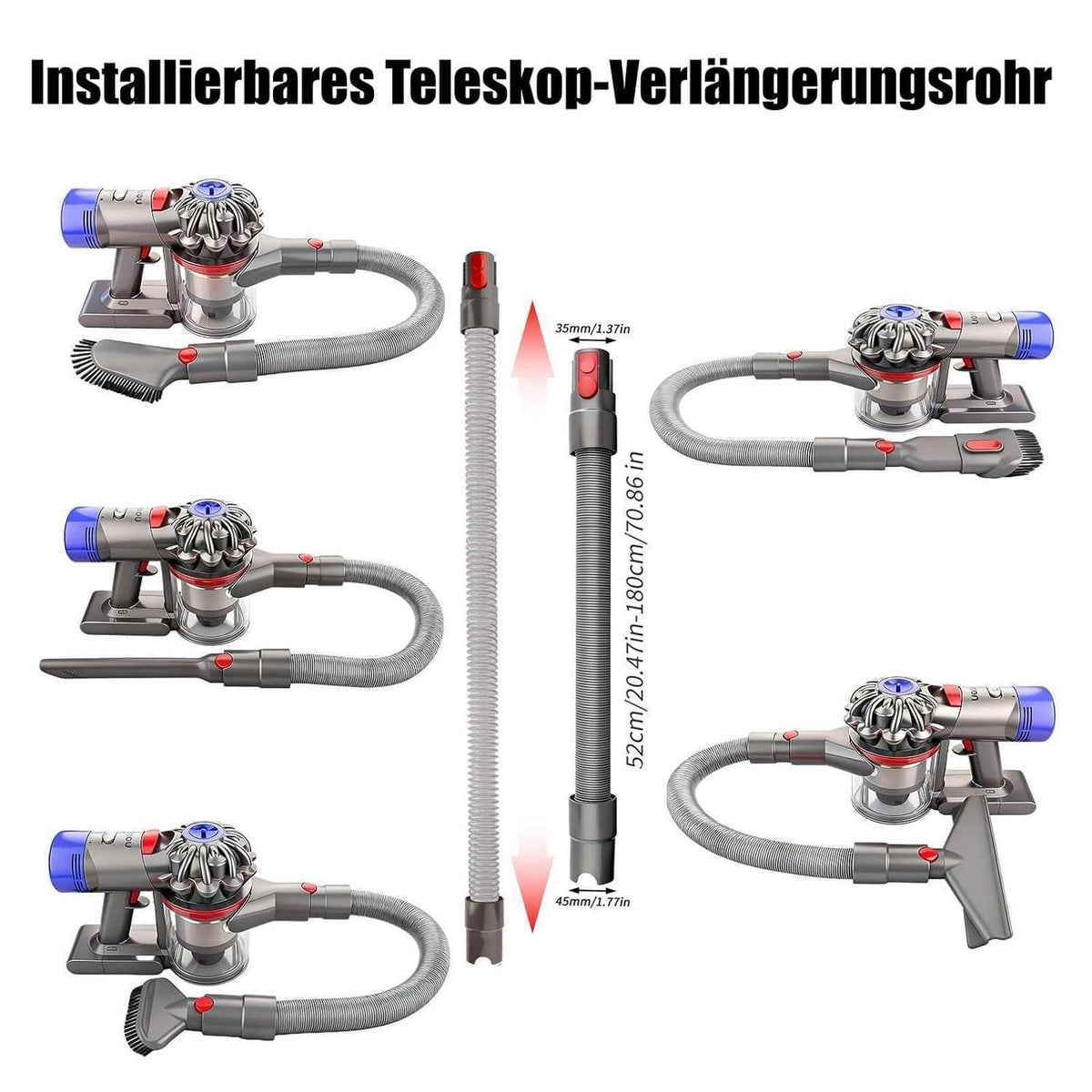 6-teiliges Staubsauger Zubehör Set für Dyson V7-V15