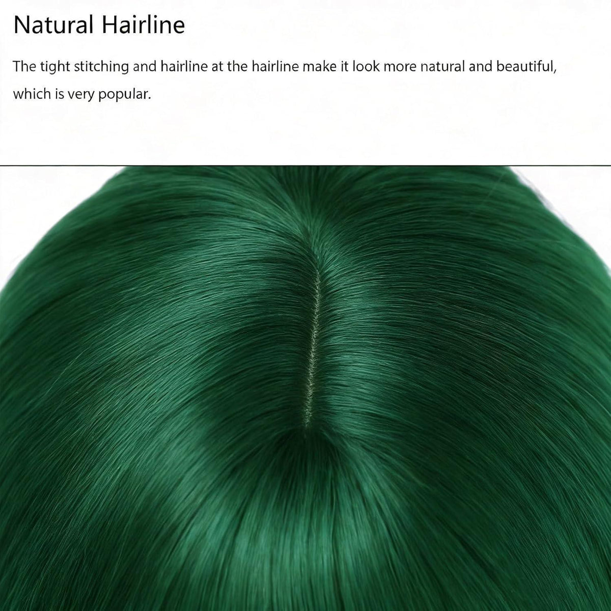 Dunkelgrüne Bob Perücke mit Pony – 13 Zoll Synthetik