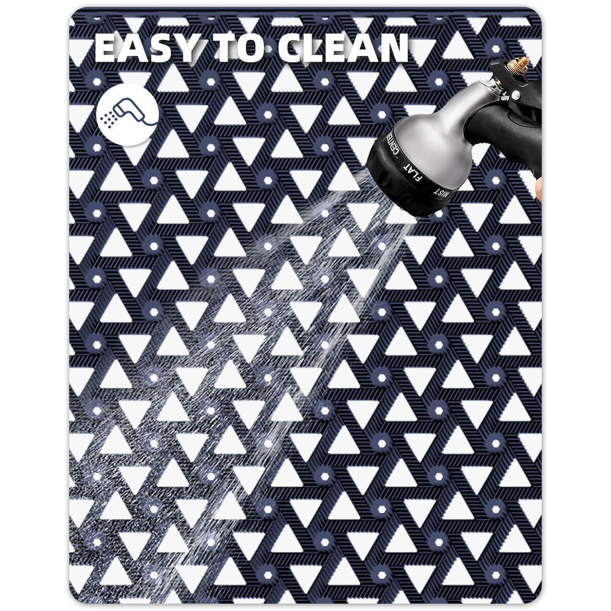 Fußmatte Blau 81x122 cm – Robust & Drainage für Draußen