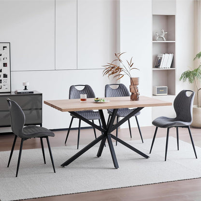 2er-Set Esszimmerstühle Grau – Polsterstühle für Küche & Wohnzimmer