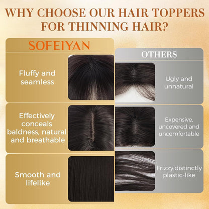 Haar Topper mit Pony – Dünnes Haar abdecken & Volumen zaubern