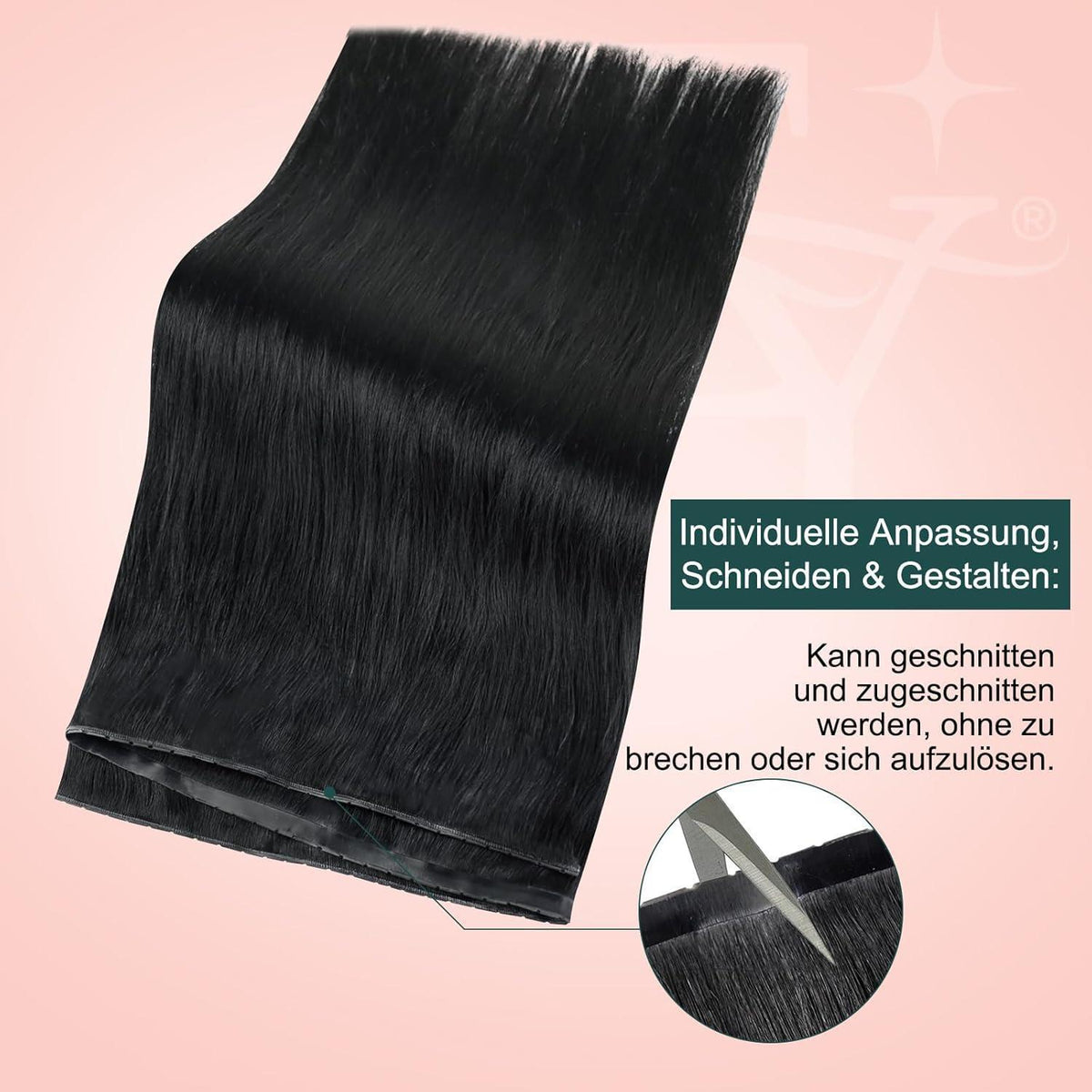 Butterfly Tressen Echthaar Schwarz – 70cm, 100g