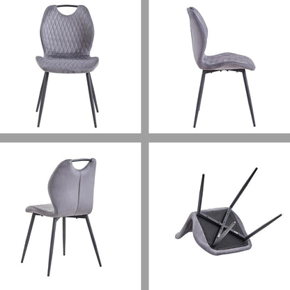 6 Esszimmerstühle Grau – Polsterstühle für Küche & Wohnzimmer