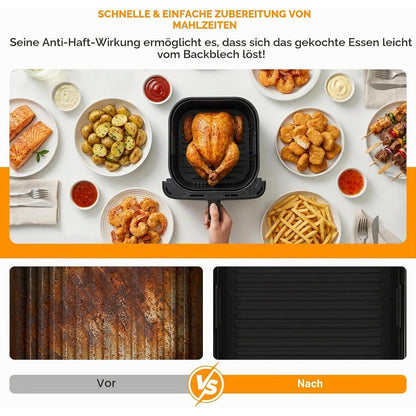 Silikonform für Heißluftfritteuse – 2er Set, 24 cm