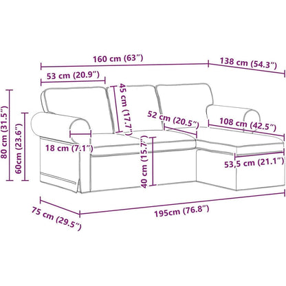 Ecksofa L-Form Wohnzimmer Taupe 160 cm – Modern & Komfortabel