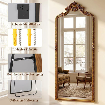 Großer Standspiegel Retro-Design 205x105 cm | Wohnzimmer Spiegel