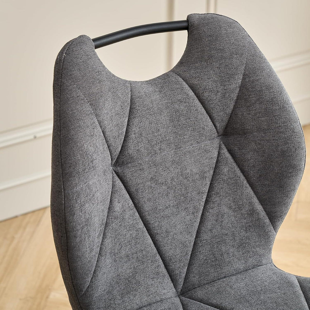 Gepolsterte Esszimmerstühle Set 6 – Grau, Skandinavisch