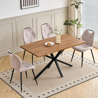 Gepolsterte Esszimmerstühle Set 6 – Skandinavischer Stil Beige